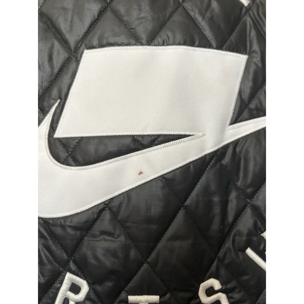 NIKE SPORT Diamond Quilted Thermore Fill Women Sz XL Oversized Black Jacket